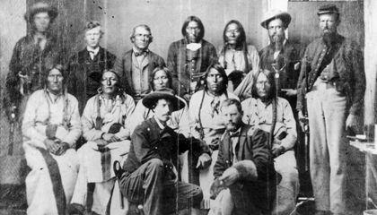 Cheyenne and Arapaho with U.S. regiment in1864.